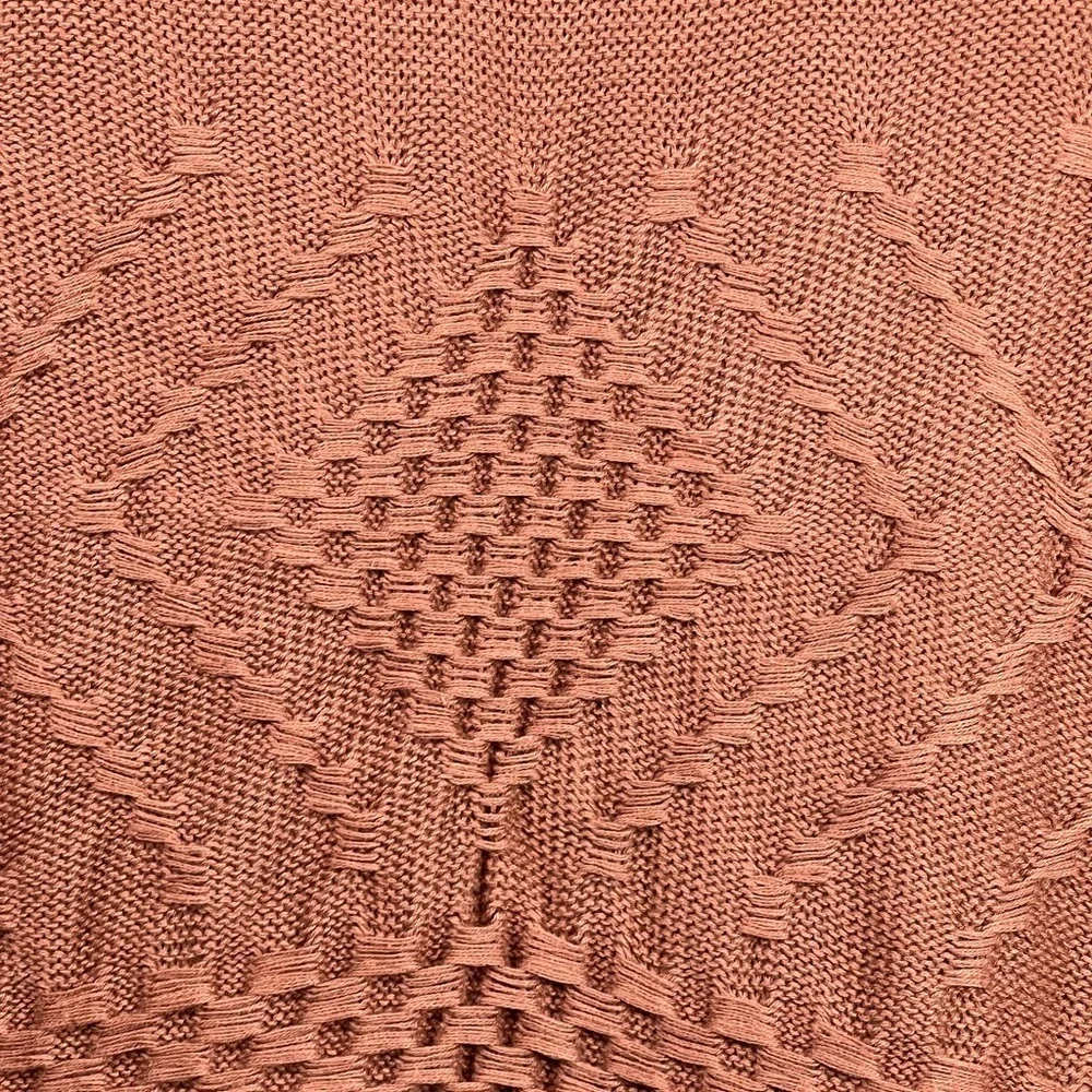 Anthropologies Easel Boho Textured knit Crochet Sweater Tunic Bell sleeves M/L